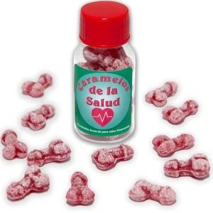 DIABLO PICANTE - 12 DOCES SAUDÃVEIS FORMATO DE PÃNIS MORANGO/CEREJA